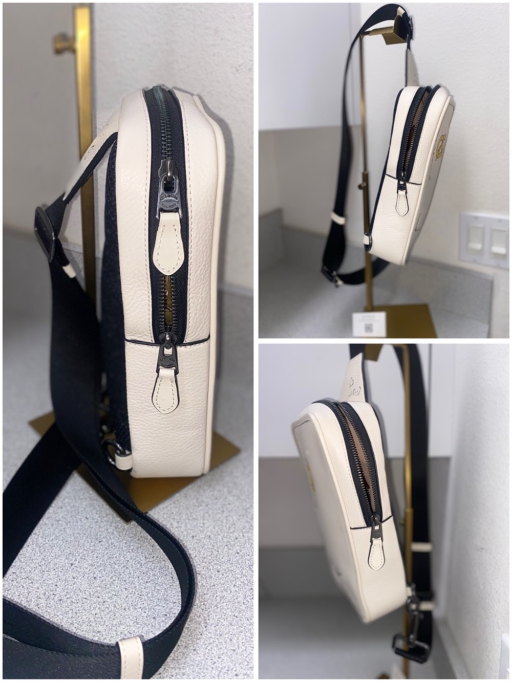 Coach Sullivan Pack Leather Sling Bag Chalk Multi Chest Crossbody Unisex NWOT - Picture 8 of 13